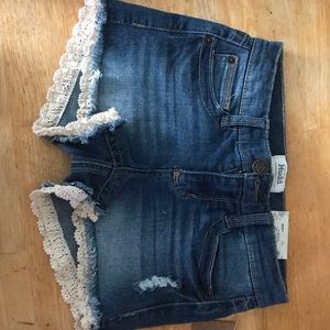 Jean shorts size one new with tags